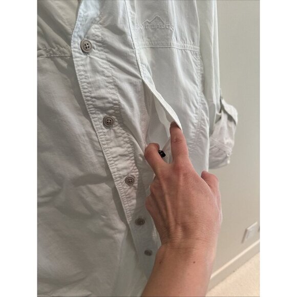 Eddie Bauer UFP long sleeve sport shirt white, Large Tall, outdoor, activewear, - Picture 9 of 16